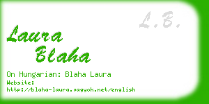 laura blaha business card